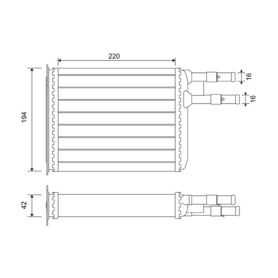 1321309080 Kalorifer Radyatörü Ducato Boxer Jumper 2.5 Tdi 1994 - 2002
