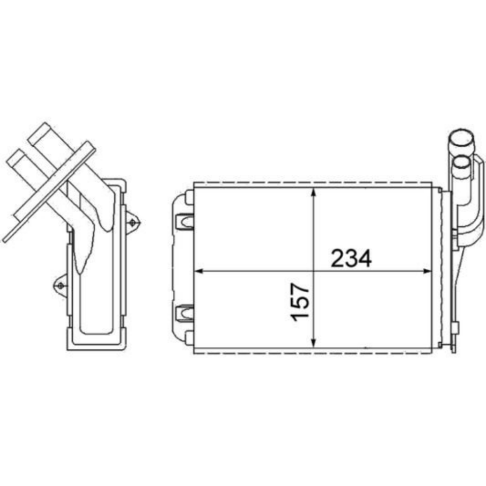 7701204680 Kalorifer Radyatörü Megane I Clio I R19 1.4 1988 - 2001