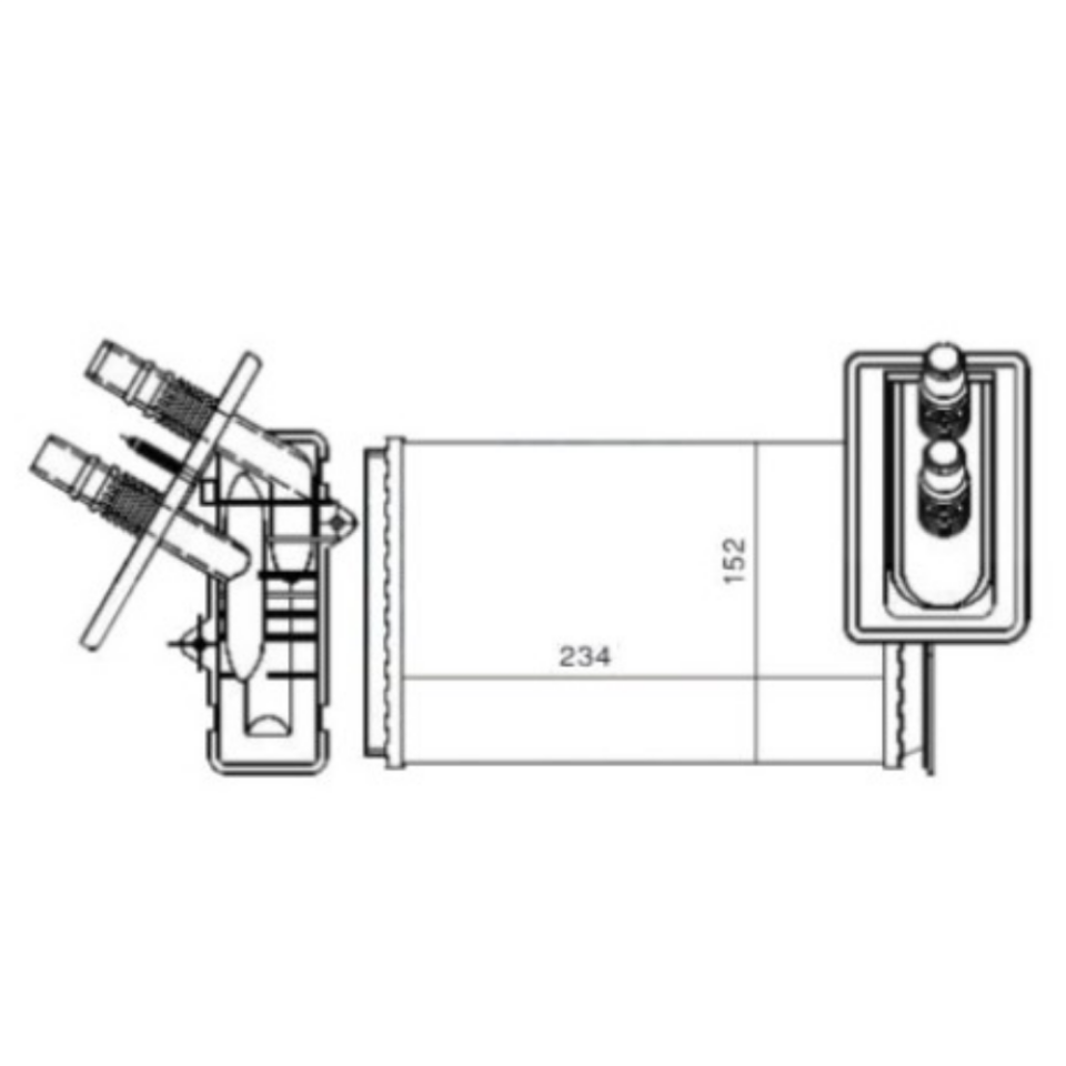 7701205538 Kalorifer Radyatörü Kangoo 1.4 1.5 Dci 1.9 D Tüm Modeller 1998 - 2008