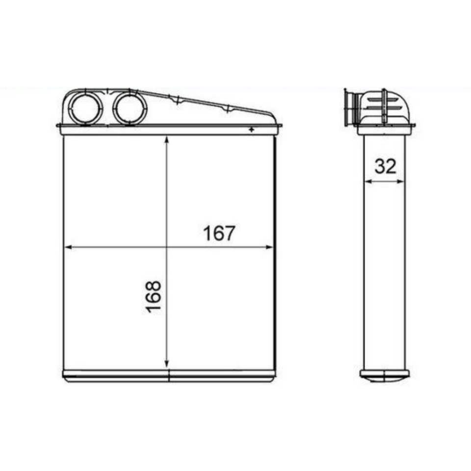 7701208766 Kalorifer Radyatörü Brazing Clio III Modus 1.5 Dci 2005-