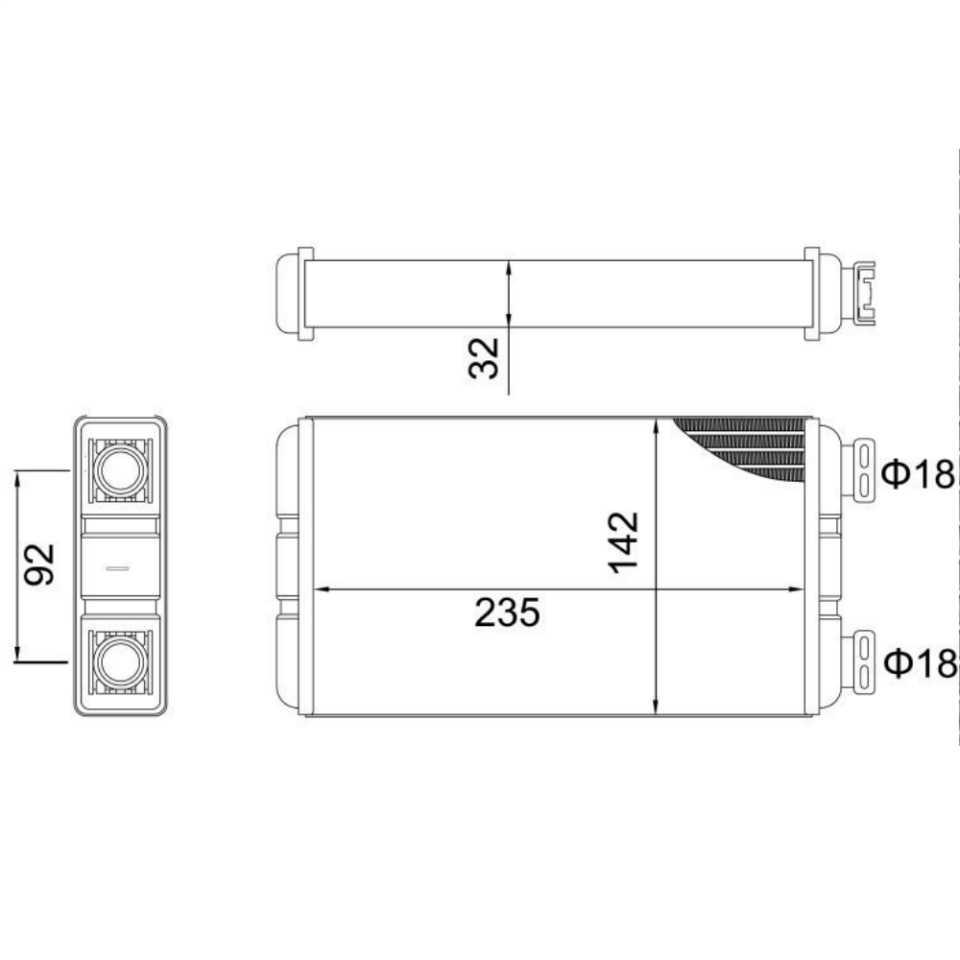 7701207992 Kalorifer Radyatörü Brazing Master II Movano 2.5 Dci 2003 - 2010